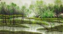 Bomen, river - Chinees schilderij