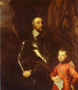 Thomas Howard 2. Earl of Arundel und Surrey mit seinem Enkel l