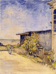 Shed Dengan Sunflowers 1887
