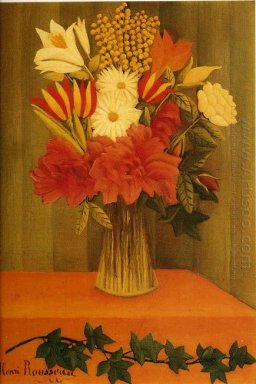 Oil Vase Of Flowers