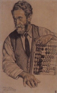 Hombre con cuentas V A Kastalsky 1917