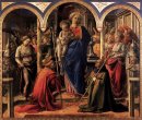 Madonna och barn med St Fredianus Och St Augustine 1438