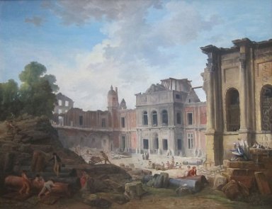Demolition of the Ch?teau of Meudon