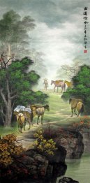 Pohon, Kuda - Lukisan Cina