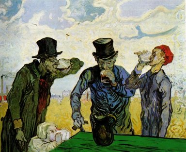 Les buveurs Après Daumier 1890