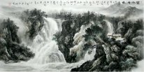 Landscape Dengan Air Terjun - Lukisan Cina