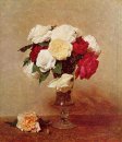 Roses In A Stemmed Glass 1890