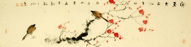 Plum Blossom & Burung - Lukisan Cina