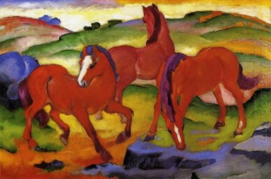 Grazing Horses Iv Os cavalos vermelhos 1911