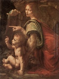 Virgin das rochas (detalhe 2) 1483-1486