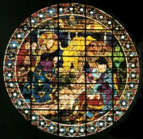 Oculus raffigurante la Natività 1443