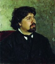 Retrato do artista Vasily Surikov 1885