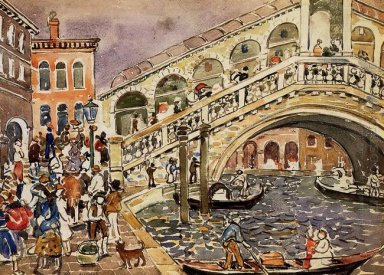Ponte de Rialto também conhecido como A ponte de Rialto Veneza