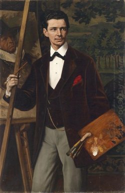Portrait d\'un peintre devant son chevalet