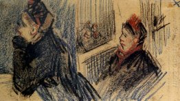Två kvinnor i en balkong Box 1885