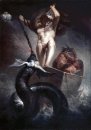 Thor Battering la serpiente de Midgard