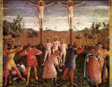 Saint Cosmas And Saint Damian Crucifixed And Stoned 1440