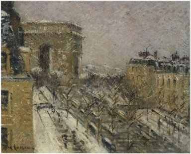 Arc de Triomphe sotto la neve