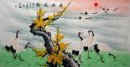 Crane - Plum - kinesisk målning