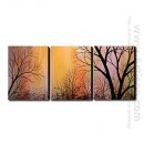 Een handgeschilderd olieverfschilderij Landschap - Set
