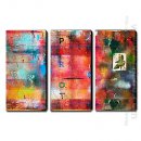 Hand Painted Oil Painting Abstract - Set of 3