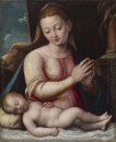 Madonna adora al niño