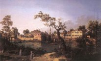 Vista di un fiume, forse a Padova 1745