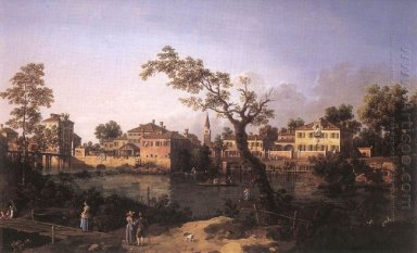 Pemandangan Sungai Yang Mungkin Dalam Padua 1745