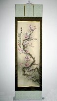 Plum blomma - Monterad - kinesisk målning