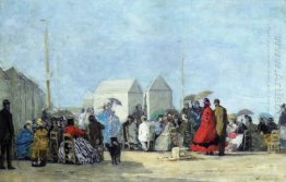 Beach Scene Pada Trouville