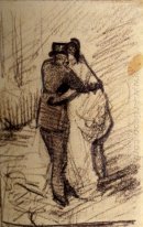 Um homem e uma mulher vista de costas 1886