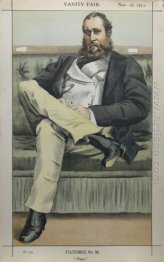 Karikatyr av Lionel Dawson Damer M P
