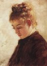 Huvudet av Model Blanche Orme 1875