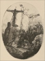 La piastra Crocifissione un ovale 1640