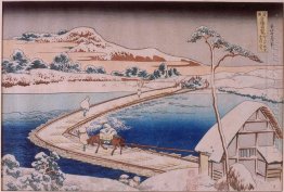 A ponte do pontão No Sano, na província de Kozuka