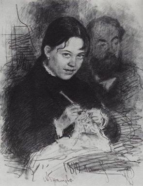 Portrait d\'El Prahova et peintre RS Levitsky 1879