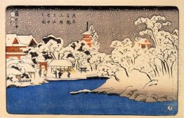 Sebuah Badai Salju Di Kinryozan Temple