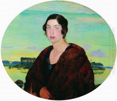 Portret van Pianist Rachel Slonimskaya 1922