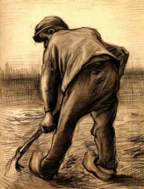 Digger In A Potato Field February 1885