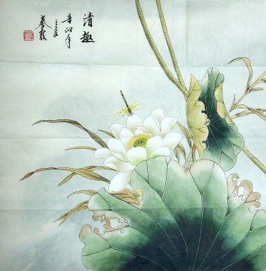 Lotus Chinees schilderij