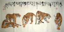 Tiger-Fab Five - Pittura cinese