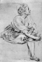 a seated woman
