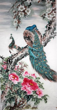 Peacock - pittura cinese