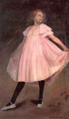 Danseuse dans une robe rose