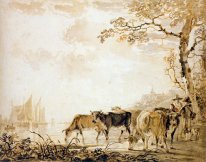 Landscape dengan sapi