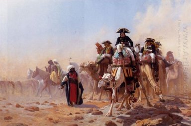 Bonaparte general con su Estado Mayor en Egipto