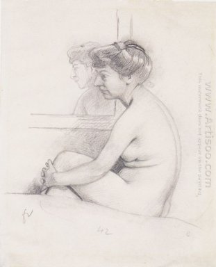 Seated Nude On A Couch