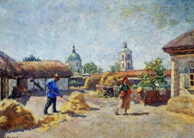 Courtyard na aldeia Mikhailovskaya
