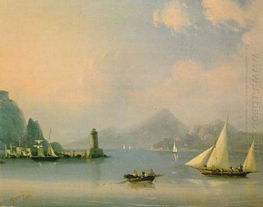 Sea Saluran Dengan Lighthouse 1873