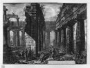 Interior Of Pronaos do templo em si, que olha para o